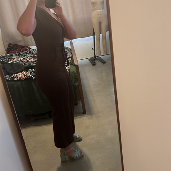 Groovy Mr Brownstone polyester jumpsuit. - Picture 5 of 15